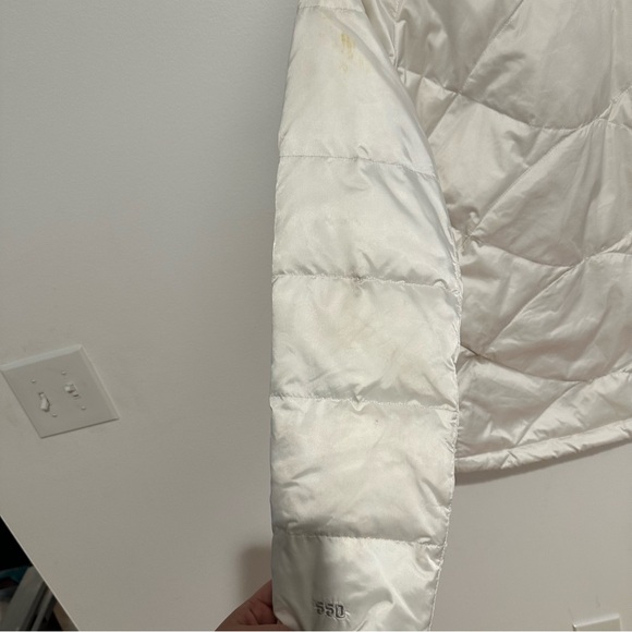 The North Face Women's White 550 Fill Down Puffer Jacket Full Zip Size M - Picture 12 of 13